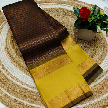 Own Production Traditional CHEKED Silk Saree