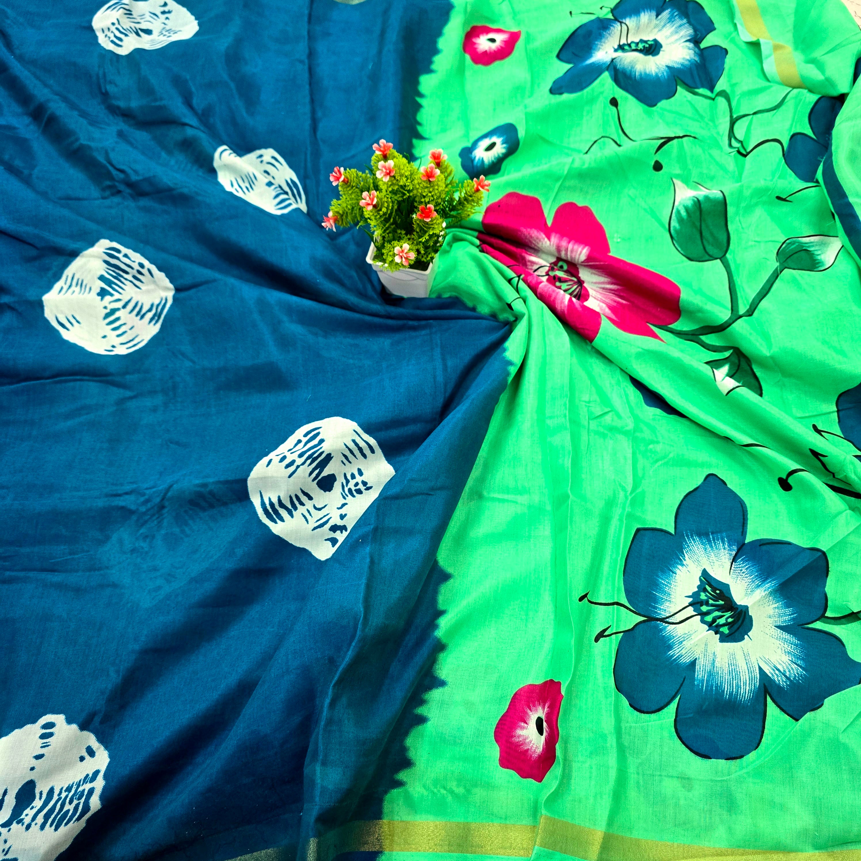 Malmal Catton Saree