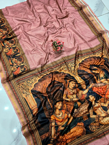 Kalamkari Design Silk Saree