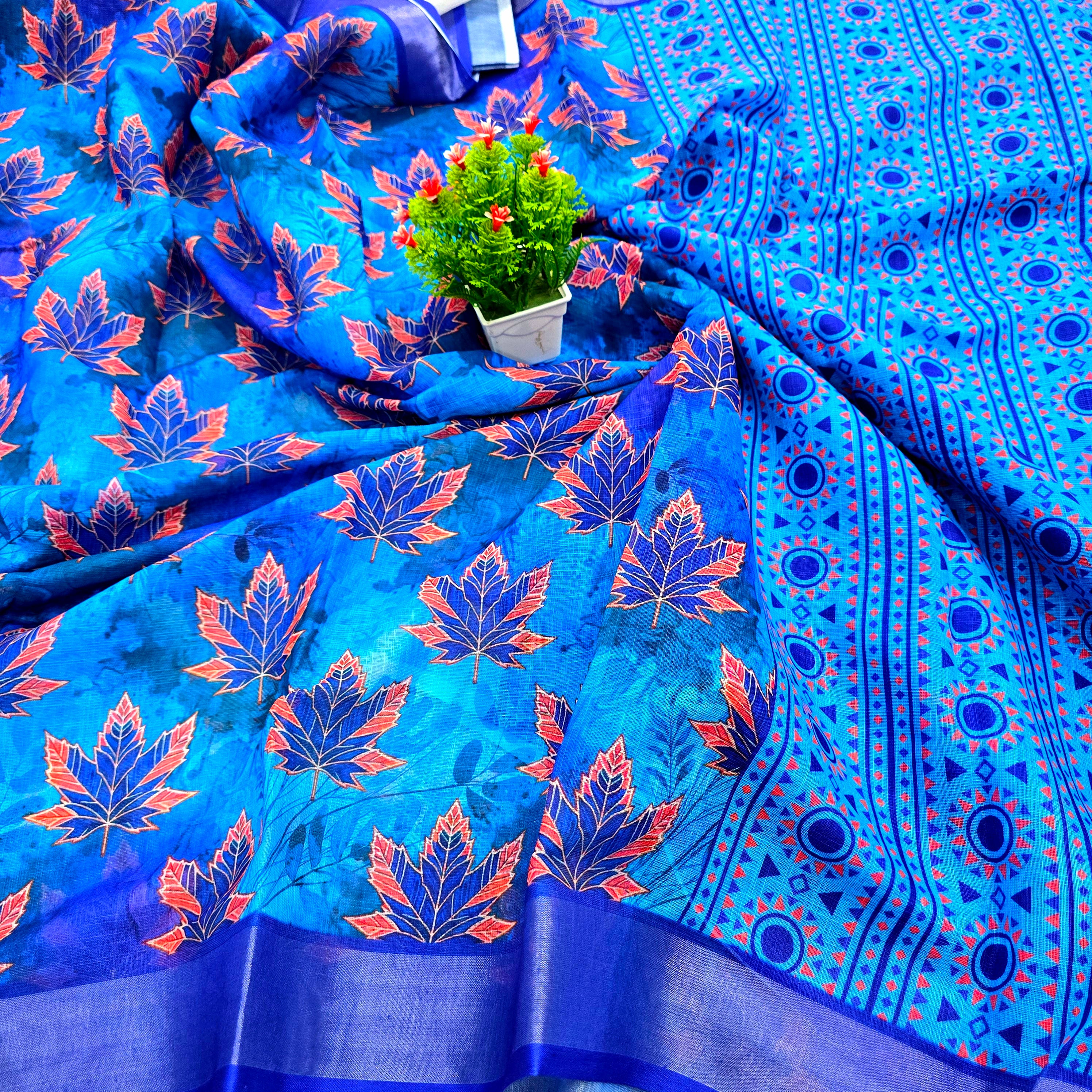 Cotton Linen Saree