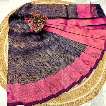 Kubera Checked Silk Saree