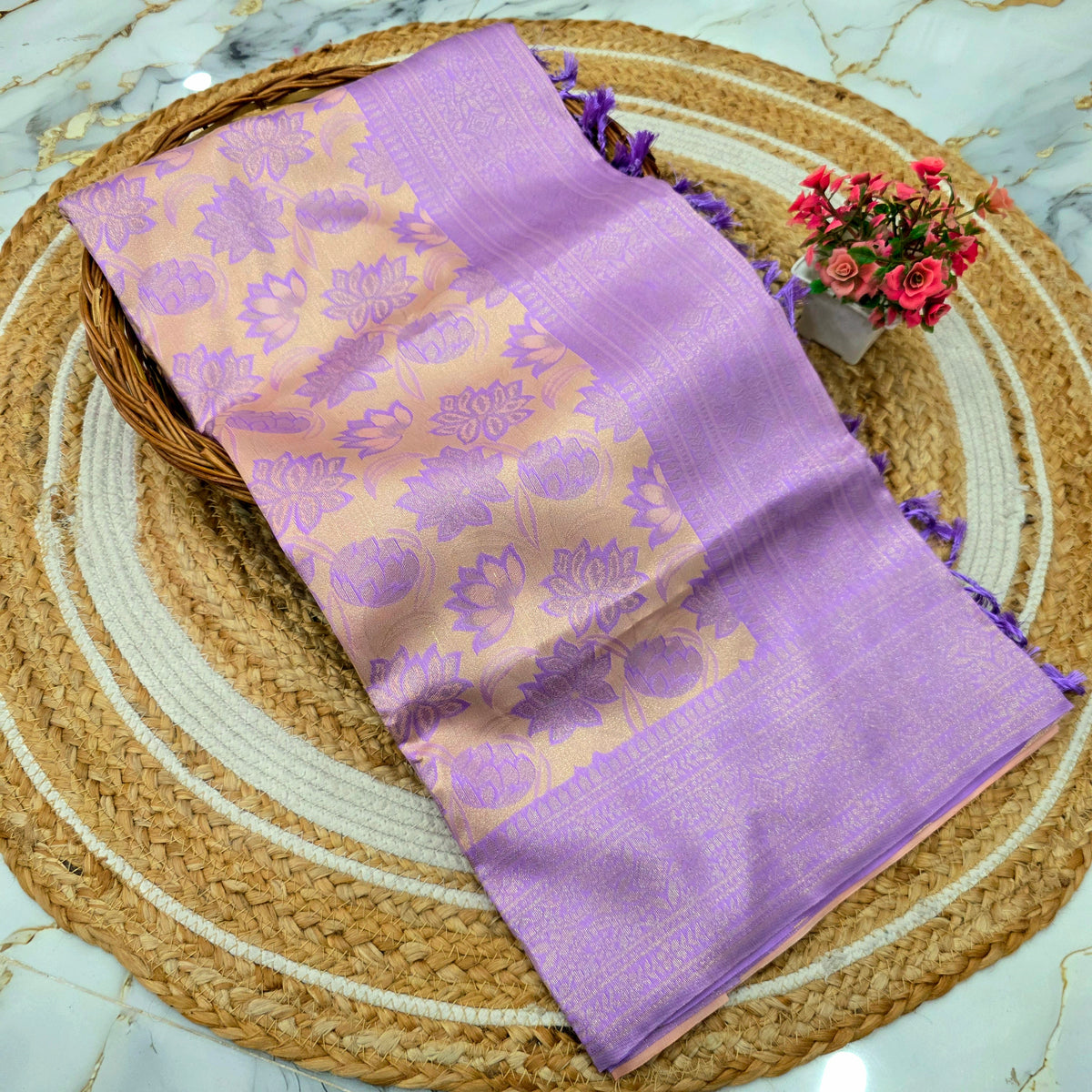 Blossom Weave Silk Saree ( Same Colour only dispatch )