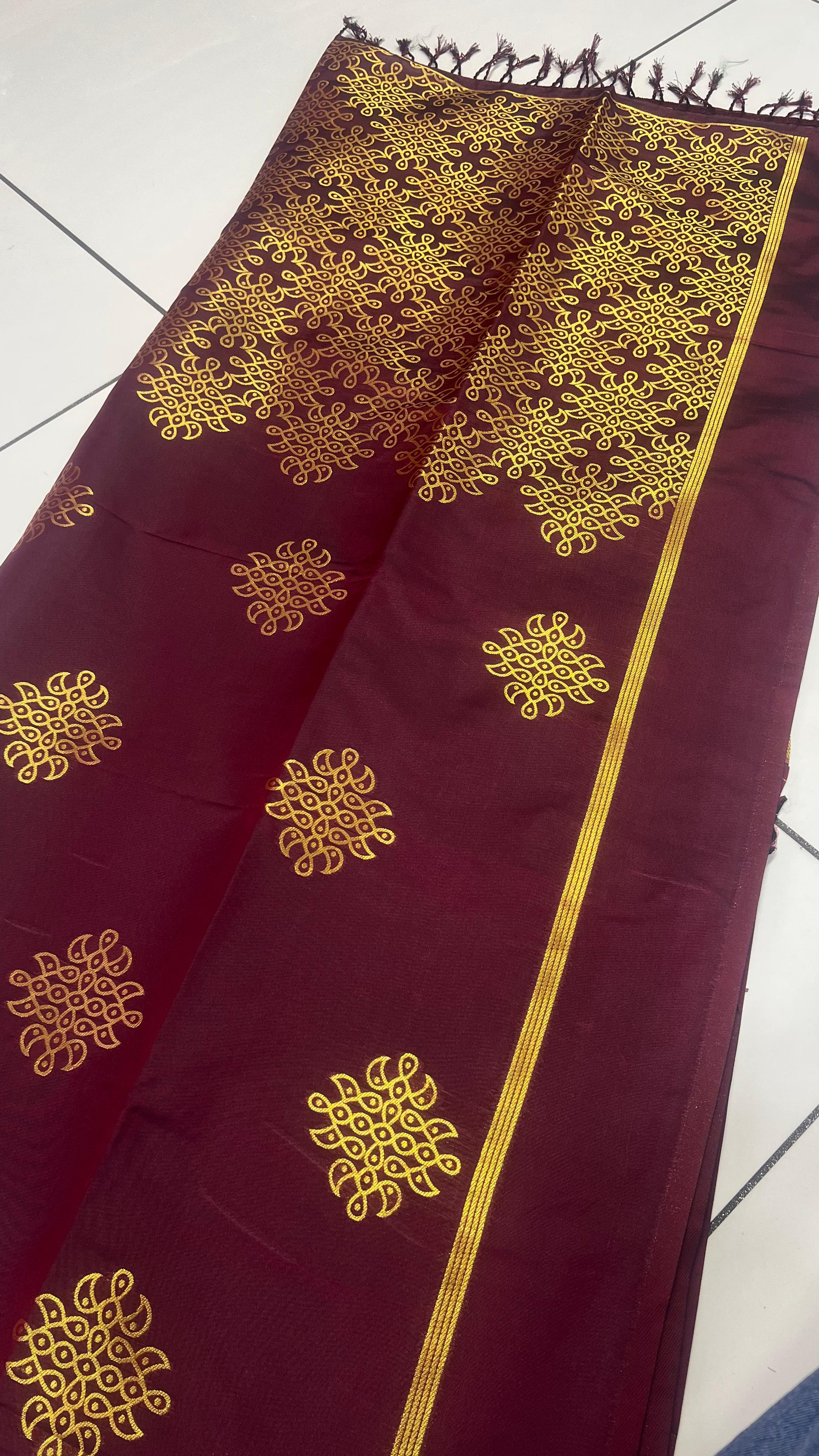 Premium kolam Silk Saree