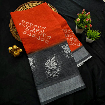Soft Linen Cotton Saree