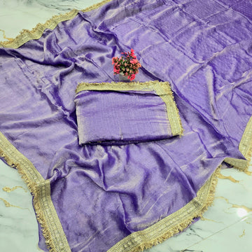 Space Silk Saree with Stone Work