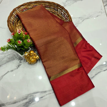 Copper Tissue Silk Saree