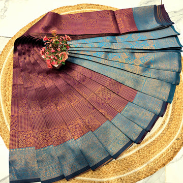 Kubera Checked Silk Saree