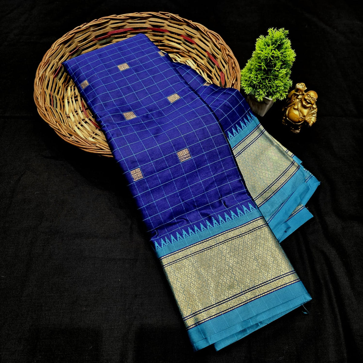 Mysore Checked Silk Saree