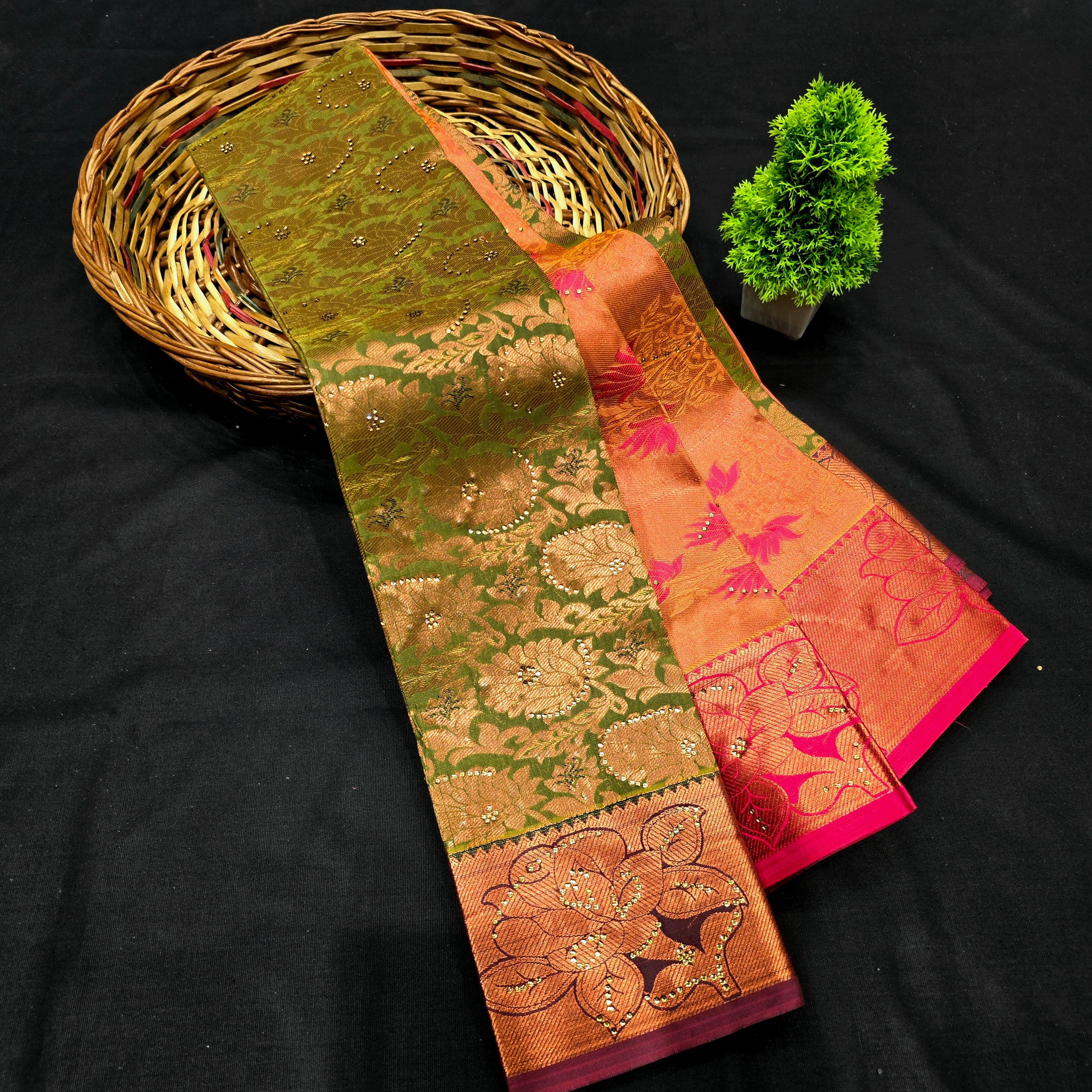 All Self Bridal Saree