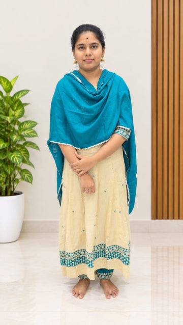 Embroidered Anarkali kurti Set