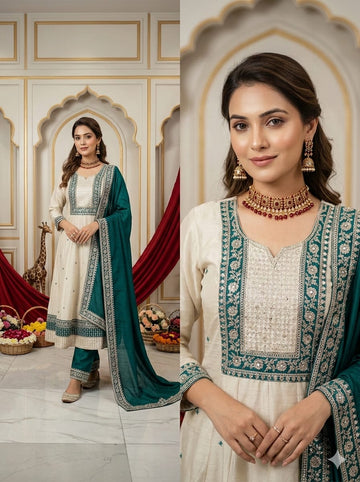 Elegant Anarkali Style Kurta Suit Set