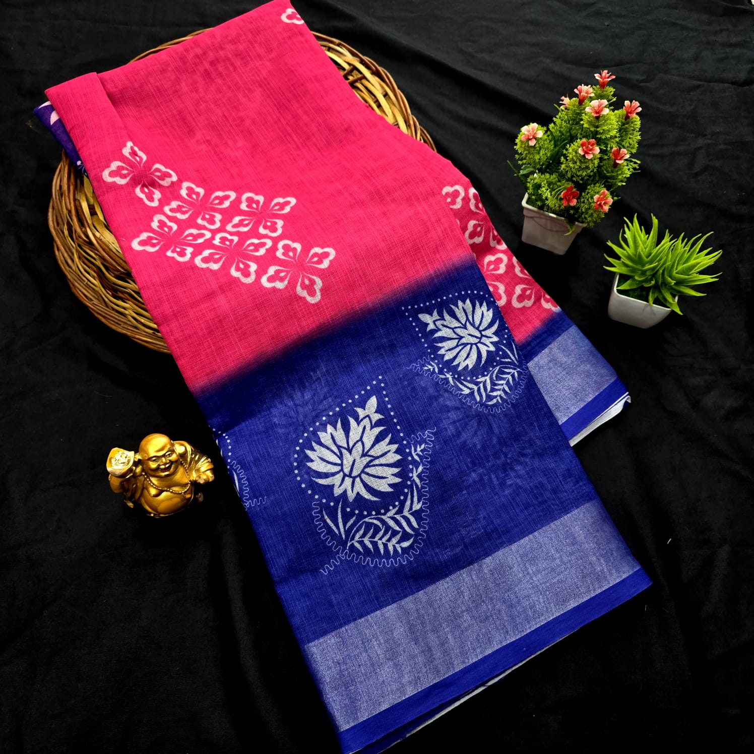 Soft Linen Cotton Saree