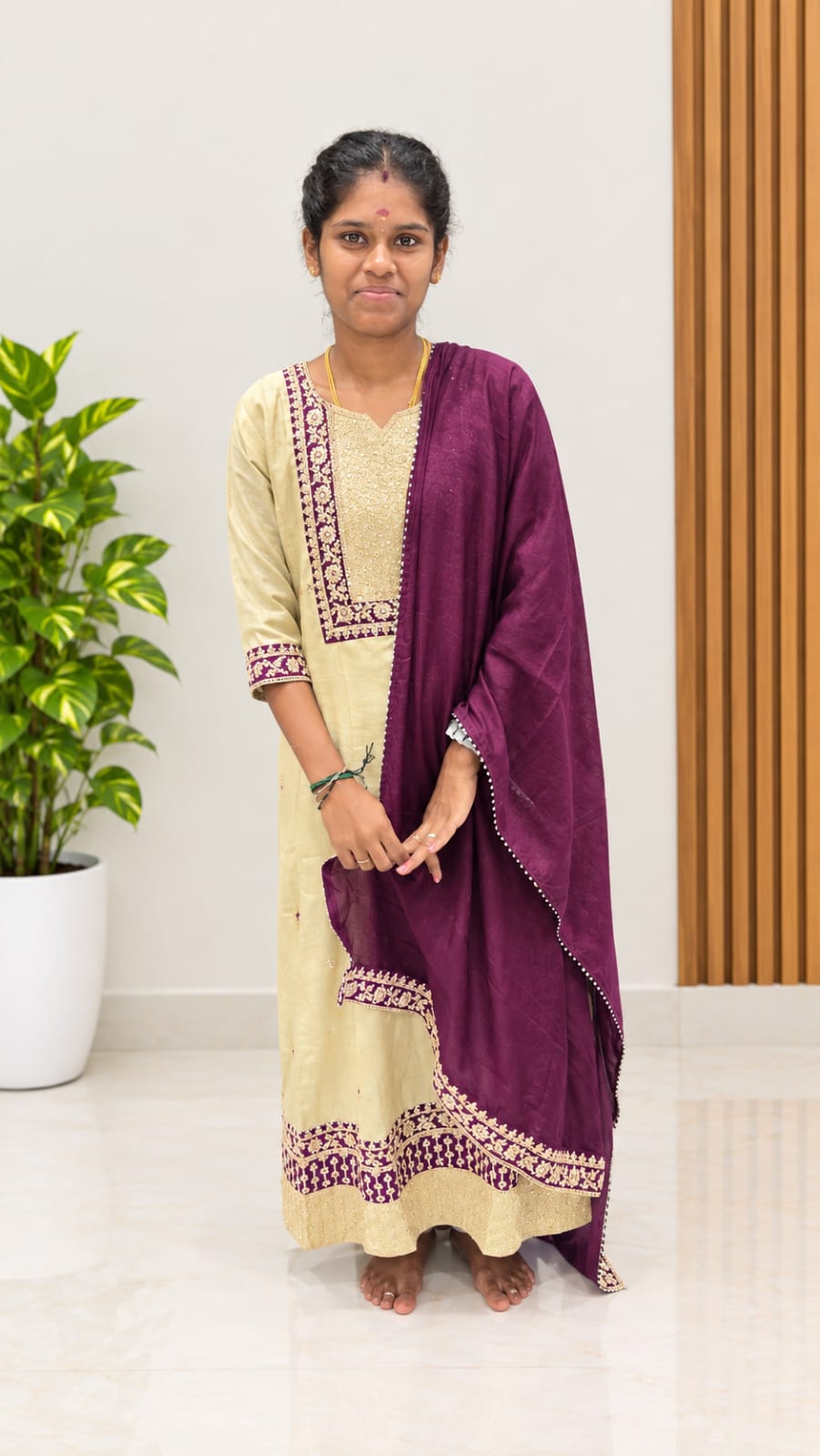 Embroidered Anarkali Kurti Set