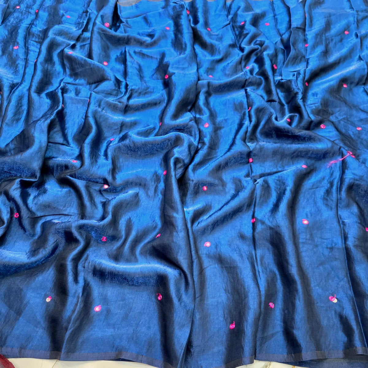 Space Silk Mirror Work Saree