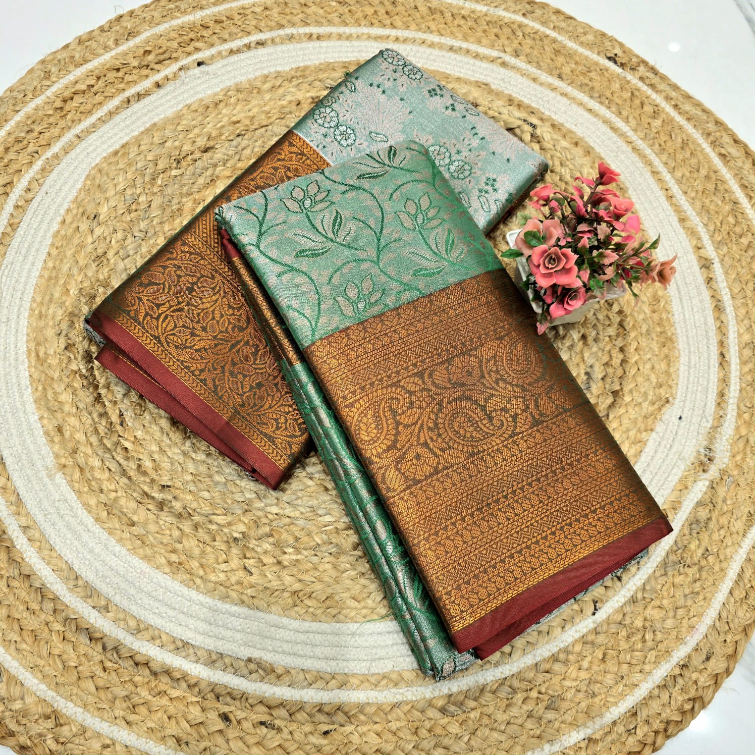 One gram Tissue Silk Saree ( Same colour only Dispatch )
