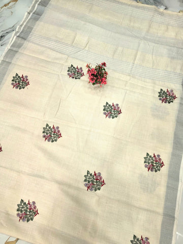 Fancy Cotton Saree ( Same Colour only dispatch )