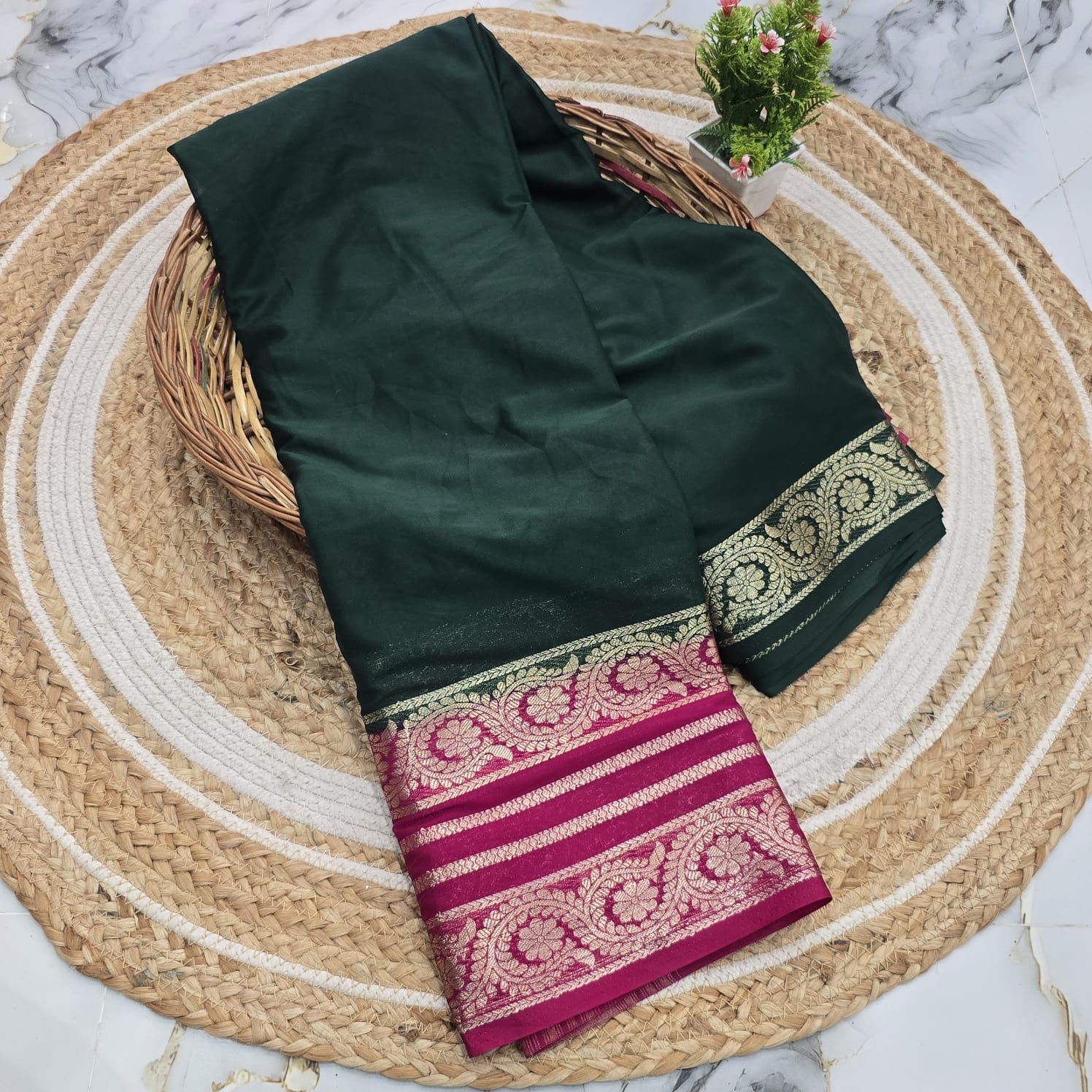 Pure Mysore Silk With Dry Wash