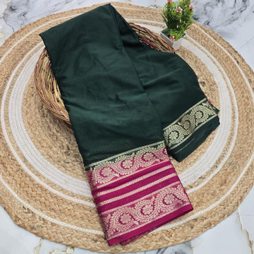 Pure Mysore Silk With Dry Wash