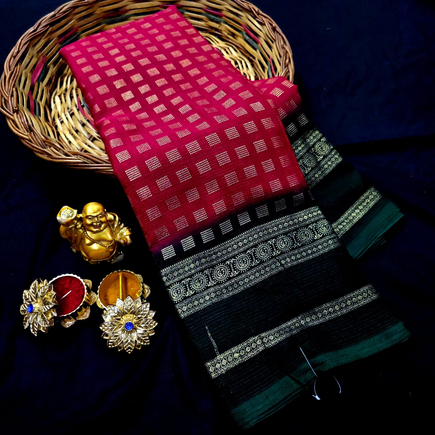 Foil Work Saree
