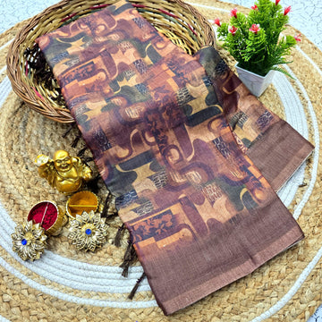 Copper Silk saree