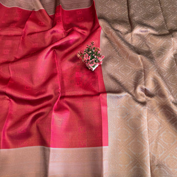 Zari Woven Contrast Border Silk Saree