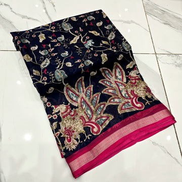 Premium Kalamkari Silk Saree
