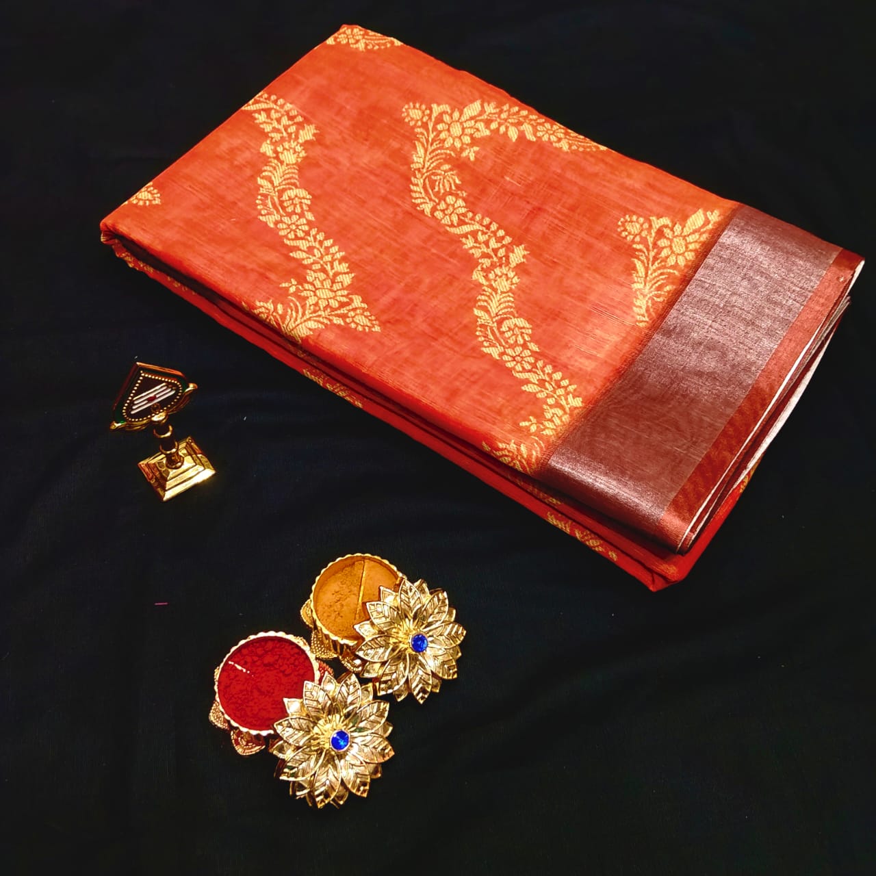 Neckless digital Print Saree