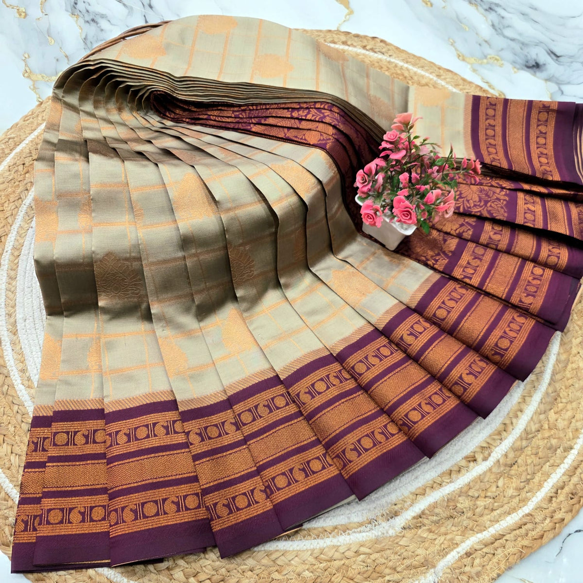 Royal Checks Silk Saree