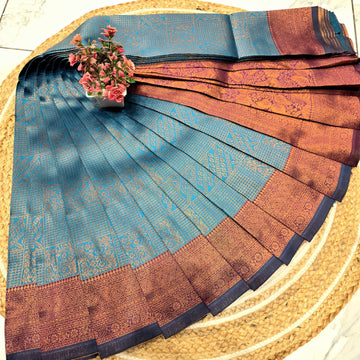 Kubera Checked Silk Saree
