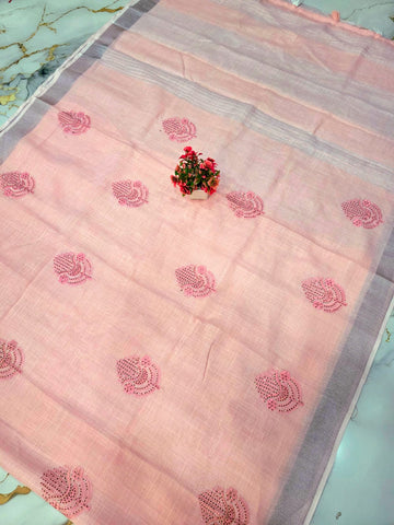 Fancy Cotton Saree ( Same Colour only dispatch )