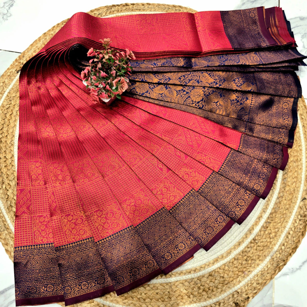 Kubera Checked Silk Saree