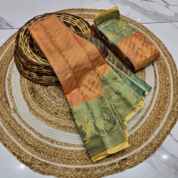 Offer Jacquard Silk Saree ( Same colour only dispatch )