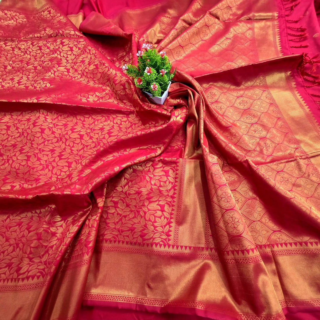Premium Red Soft Silk Saree