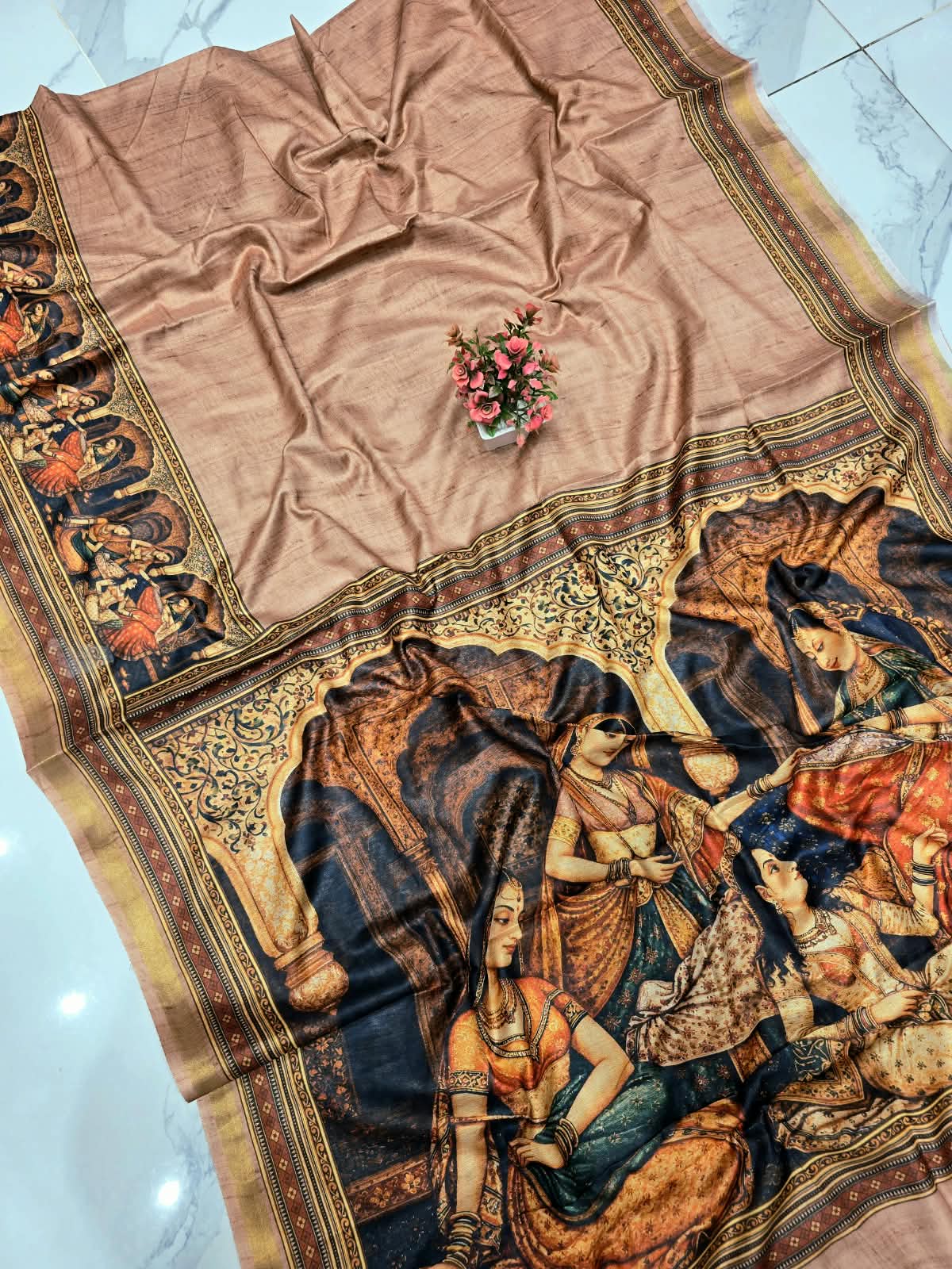 Kalamkari Design Silk Saree