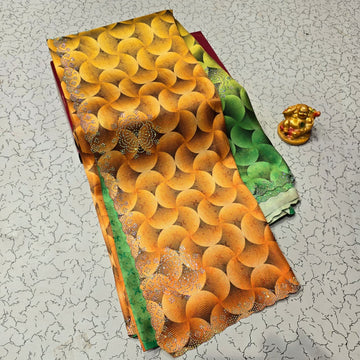 Stone Work Printed Aadi Offer Saree