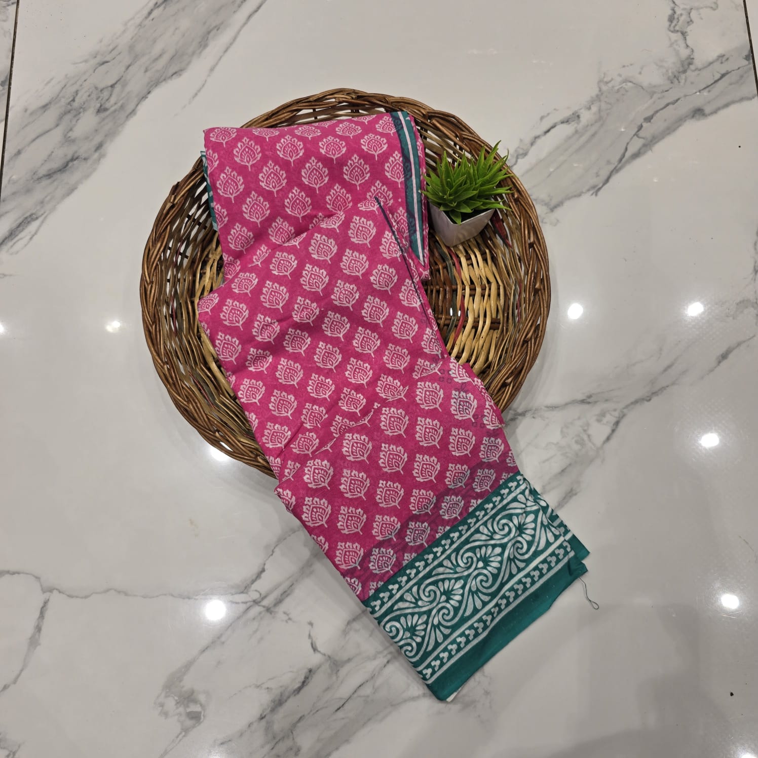 Premium Handloom Printed Cotton Saree
