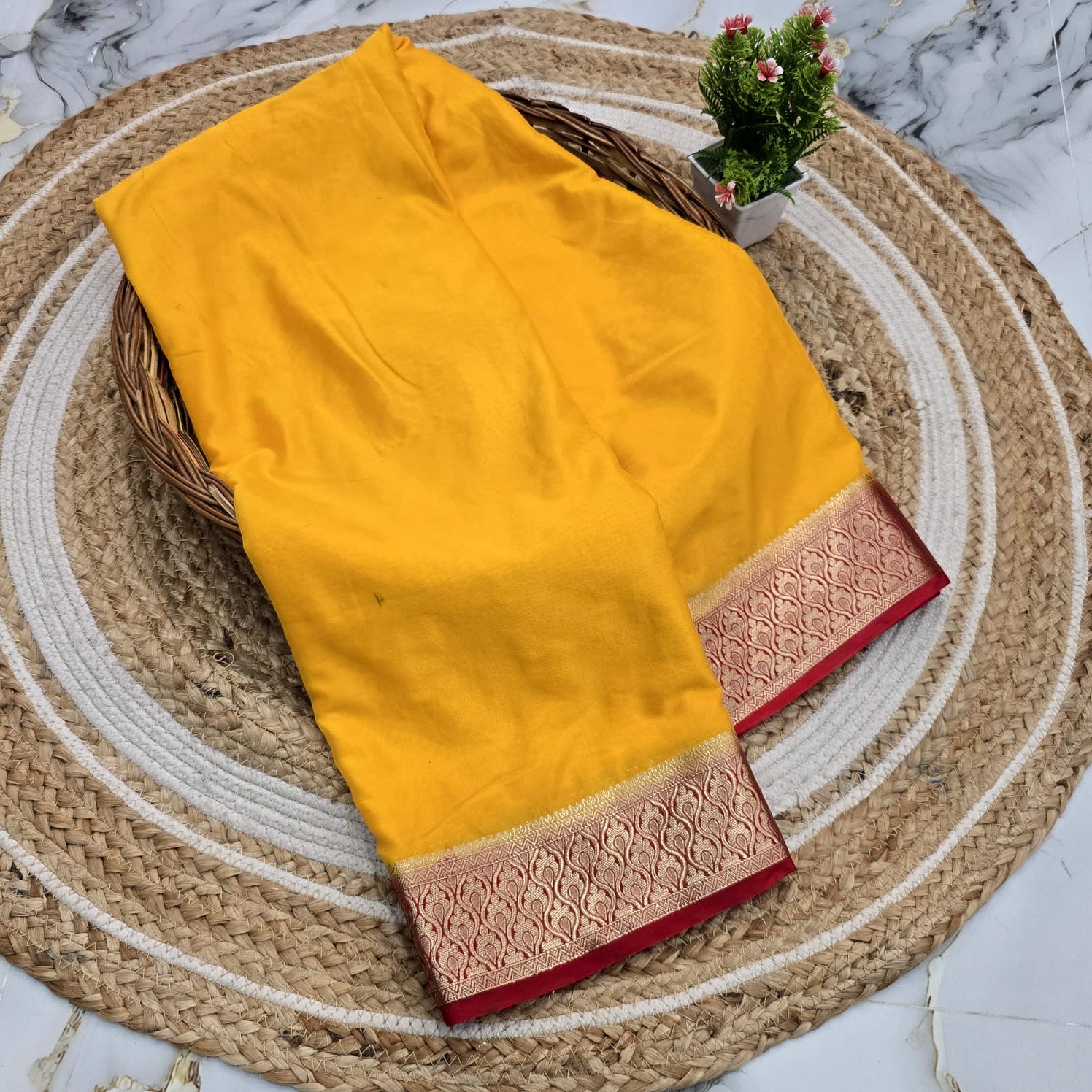 Pure Mysore Silk With Dry Wash