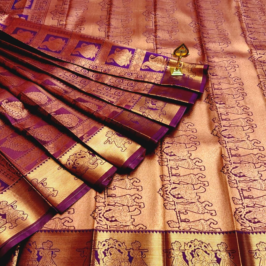 Copper All Self Sarees