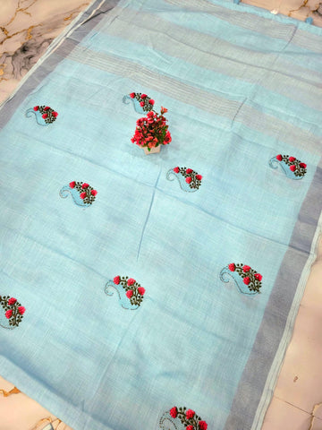 Fancy Cotton Saree ( Same Colour only dispatch )