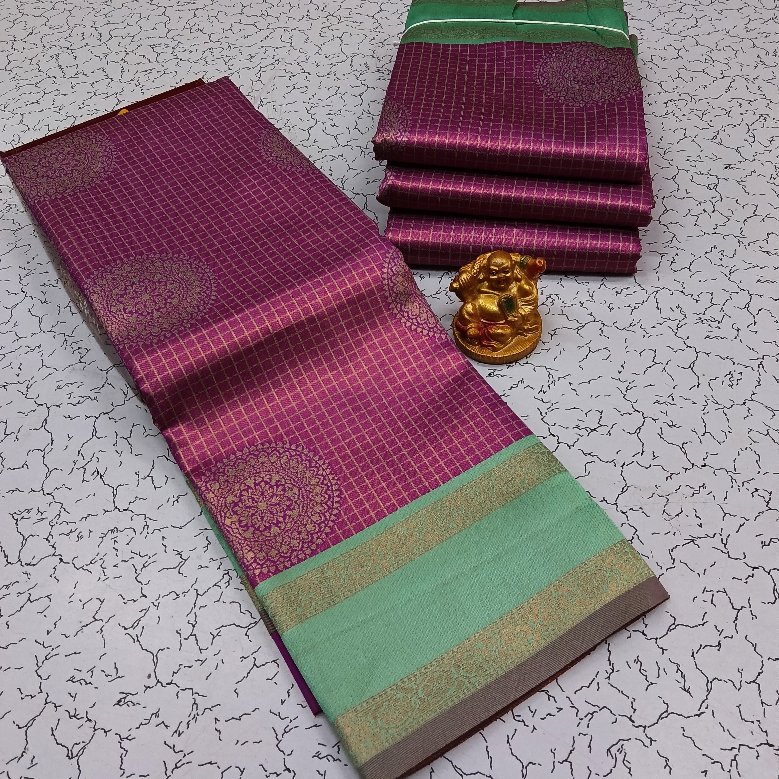 Kubera Fancy Checked Sarees
