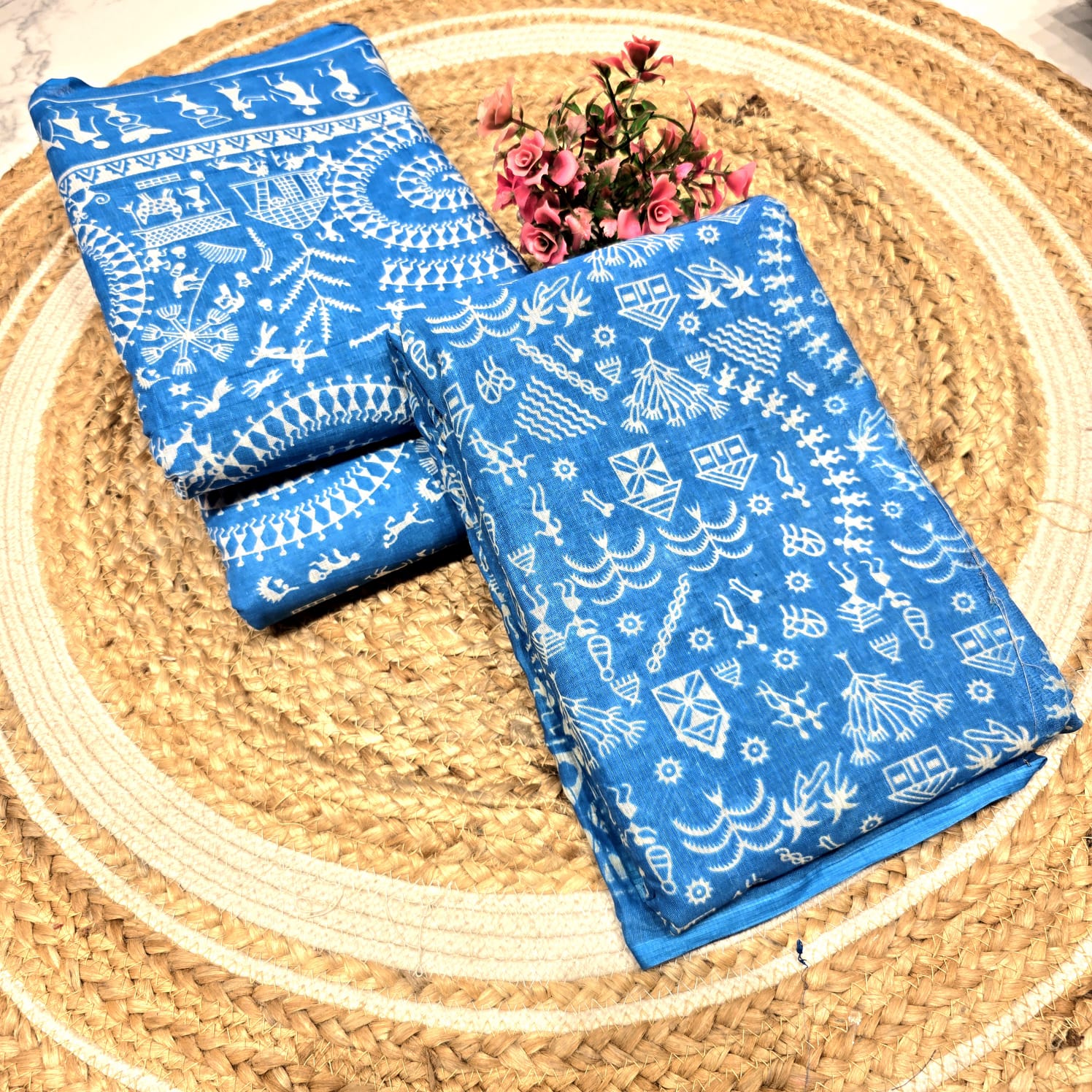 Premium Handloom Printed Cotton Saree