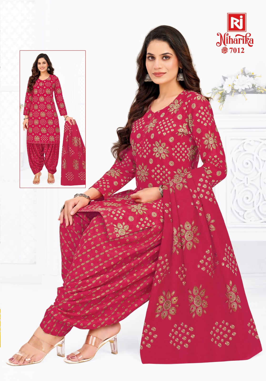 Printed Patiyala Kurti Set