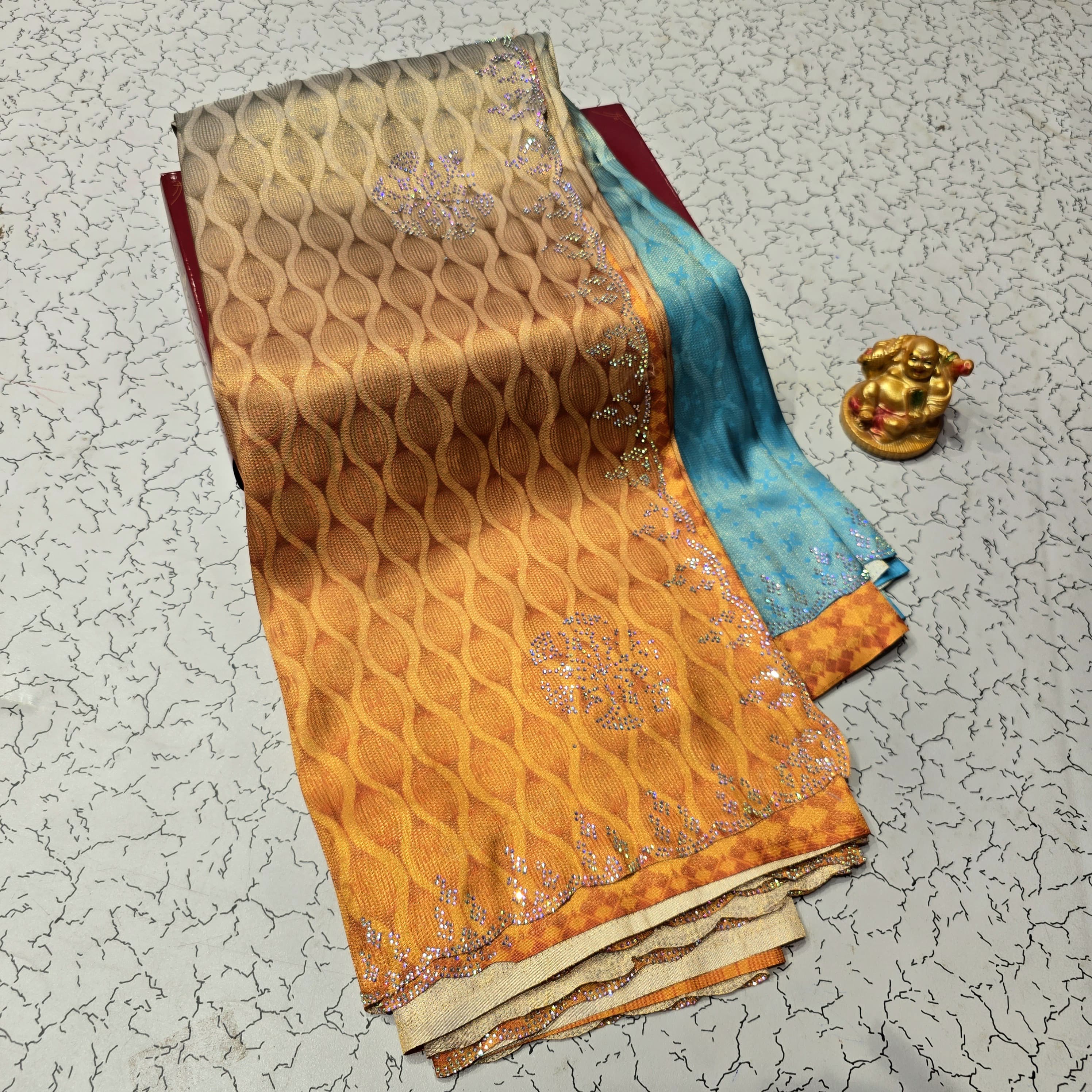 Stone Work Printed Aadi Offer Saree