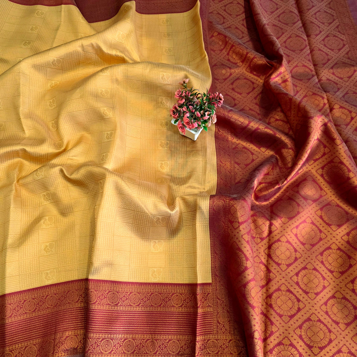 Zari Woven Contrast Border Silk Saree