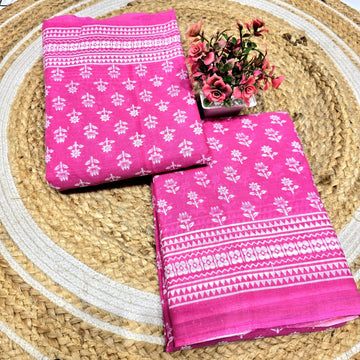 Premium Handloom Printed Cotton Saree