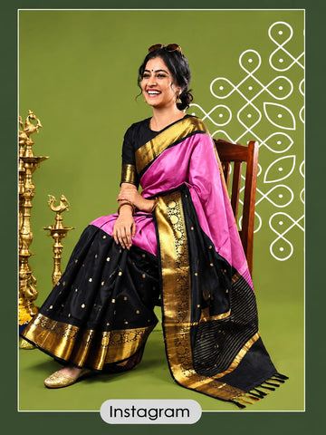 Insta Trending Kolam Silk Saree