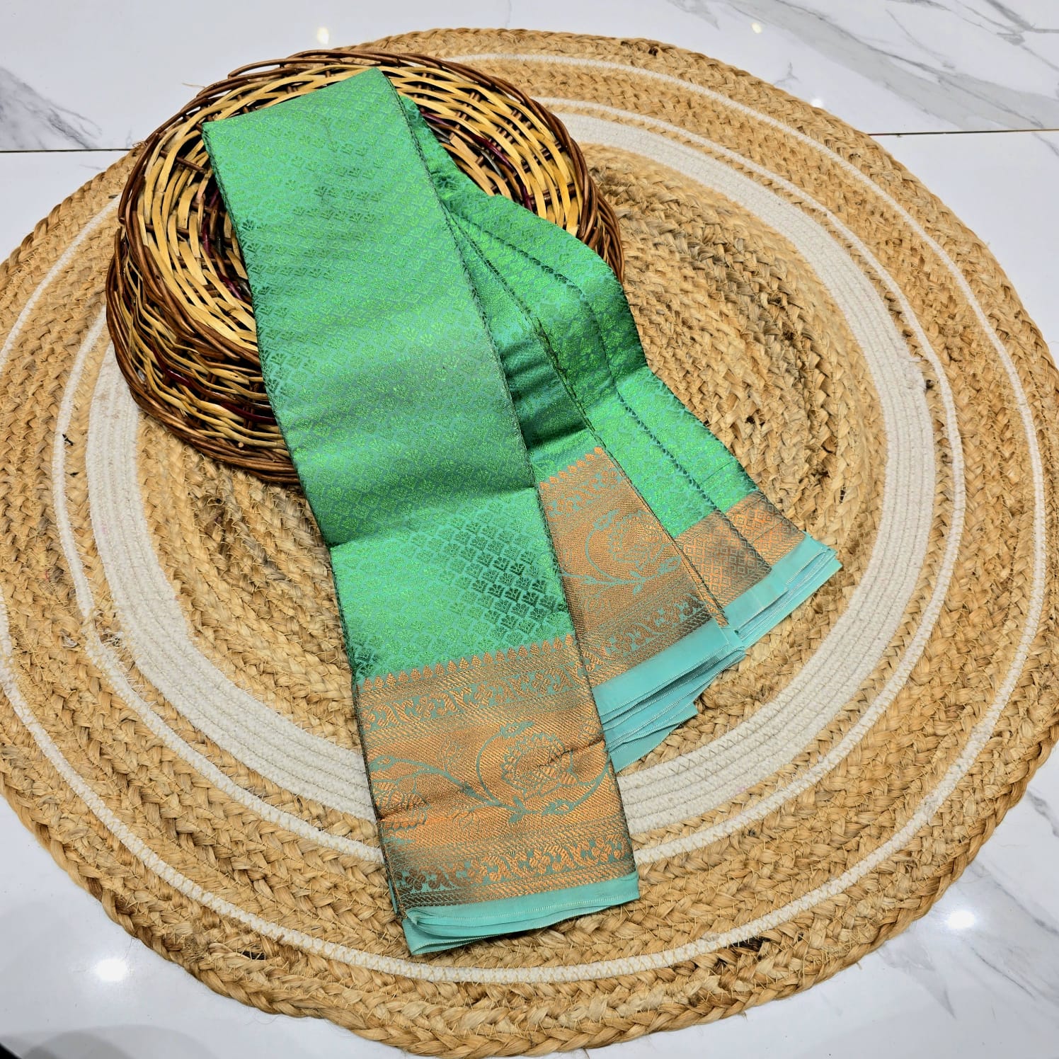 Offer Jacquard Silk Saree ( Same colour only dispatch )