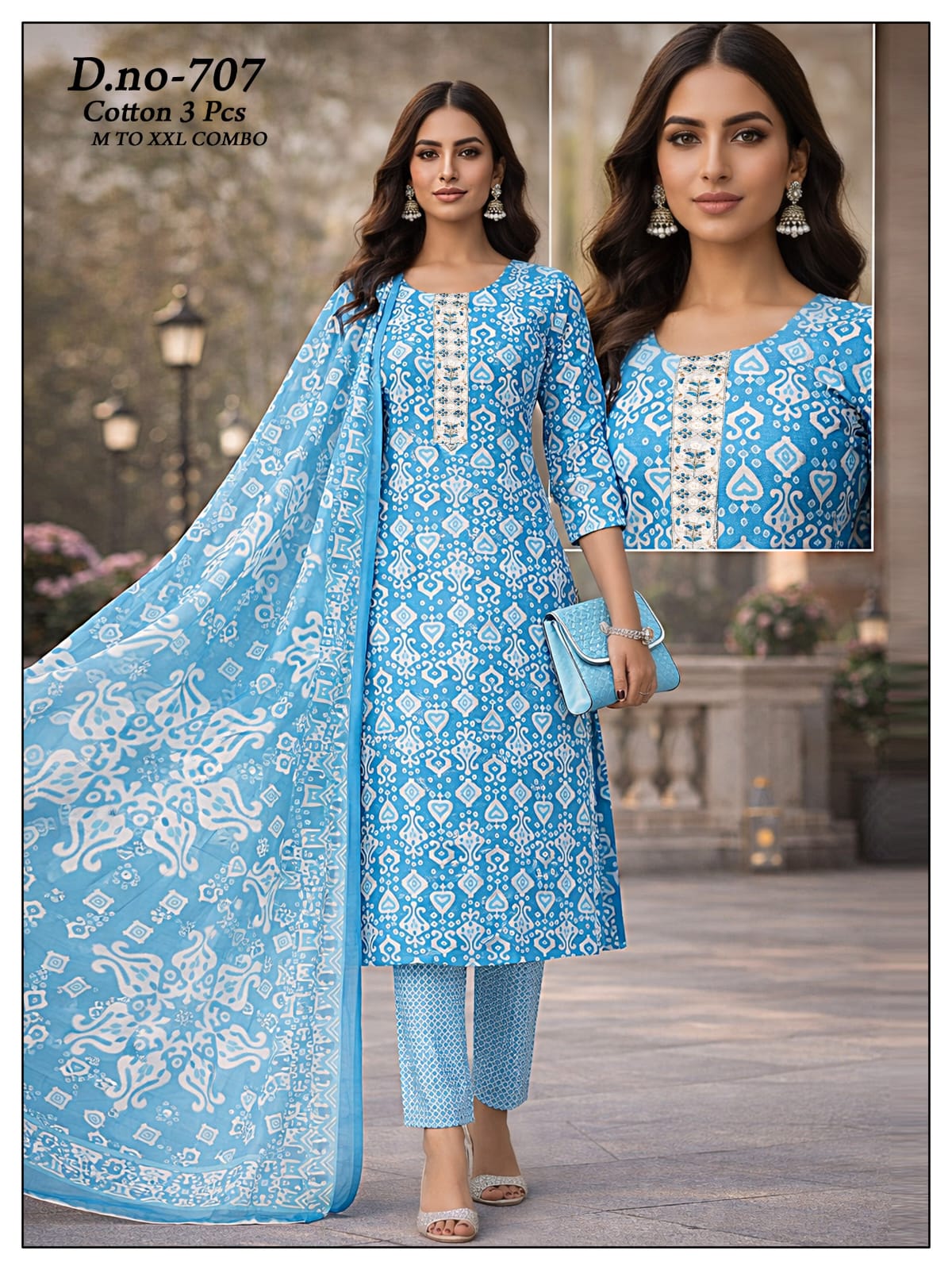 Premium Cotton 3-Piece Suit Set