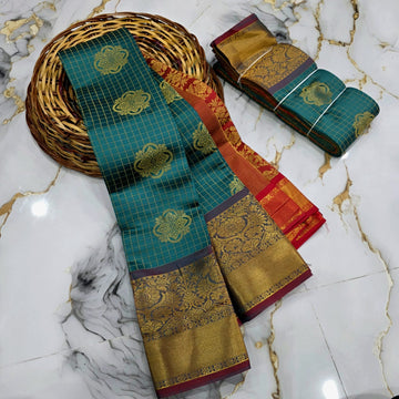 Classic Checked Vairaoosi Silk Saree ( Same Colour Only Dispatch )