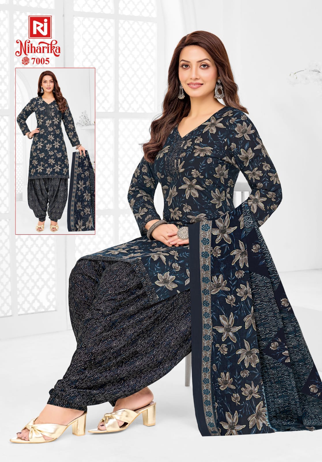 Printed Patiyala Kurti Set